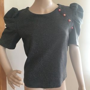 Hunter Dixon Brown Top with Shimmer Accent